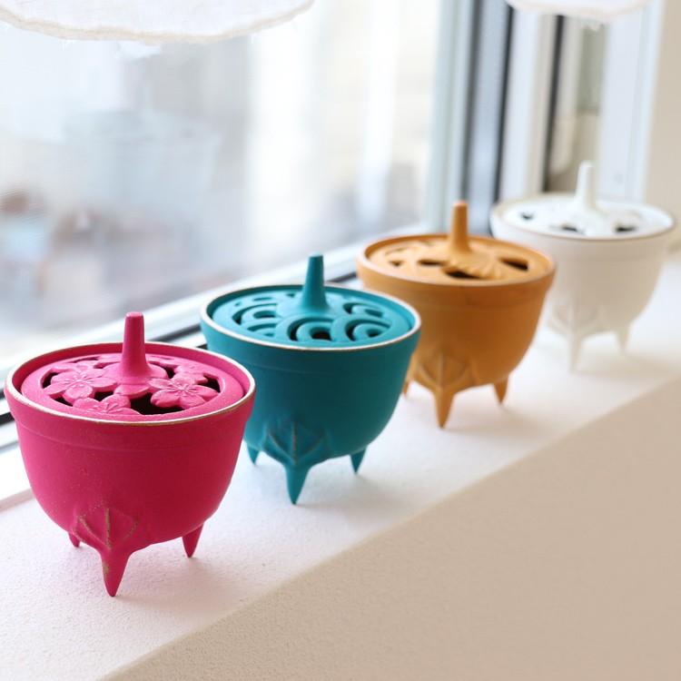 岩鋳（IWACHU） 香炉 お香入れ 南部鉄器 四季の香炉 さくら 金/ピンク