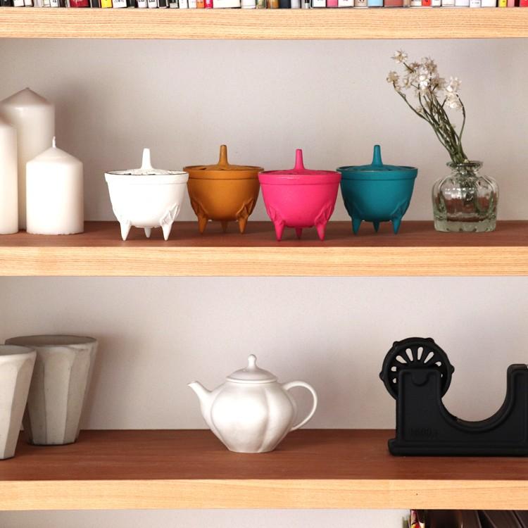 岩鋳（IWACHU） 香炉 お香入れ 南部鉄器 四季の香炉 なみ 金/トルコ青