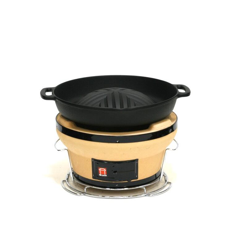 ジンギスこんろ＆ 焼肉ジンギスカン鍋 南部鉄器 岩鋳 深型取っ手タイプ
