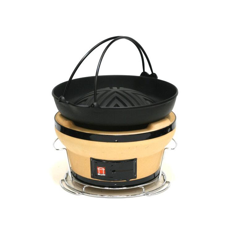 ジンギスこんろ＆南部鉄器 焼肉ジンギスカン鍋 ツル付 ラム マトン