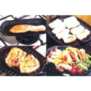 及源鋳造 焼き焼きグリル どっしりタイプ 深型 (ハンドル・木台付