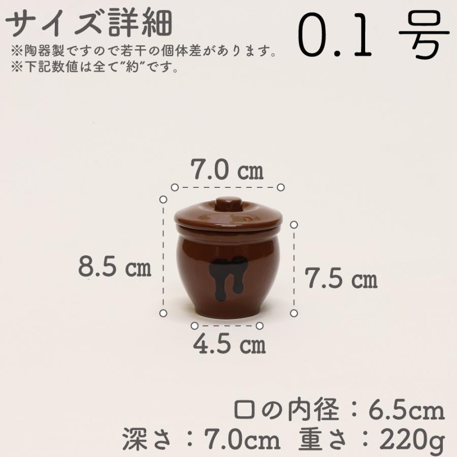 山源陶苑 常滑焼 日本製 陶器製 ミニ壷(ミニかめ) 蓋付き 0.1号 180ml(1合)｜kitchengoods｜02