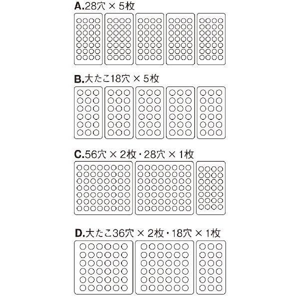 たこ焼き器 銅 ガス式たこ焼き器 5連セット プロパンガス B (18穴X5