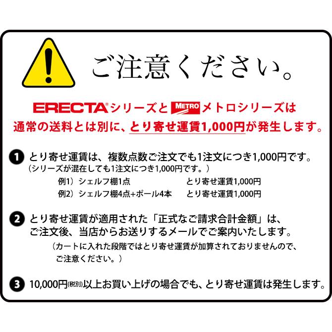 エレクター シェルフ 打込式単独キャスター S150 ストッパー付（運賃