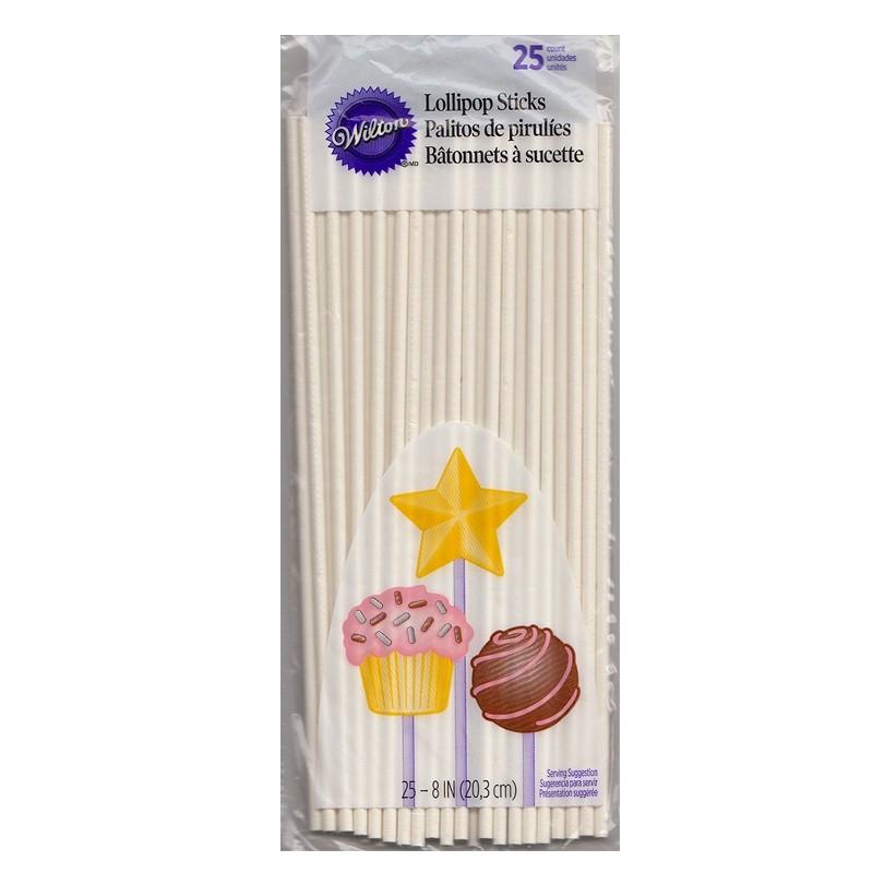 ウィルトン　8インチ　ロリポップスティック　20ｃｍ　25本入　ポリプロピレン [1912-9320]【送料別途】 | 