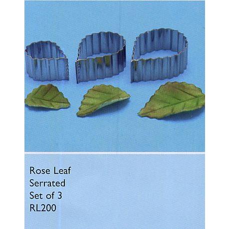 抜き型 バラの葉 3サイズ　[200]　　シュガークラフト |  | 01