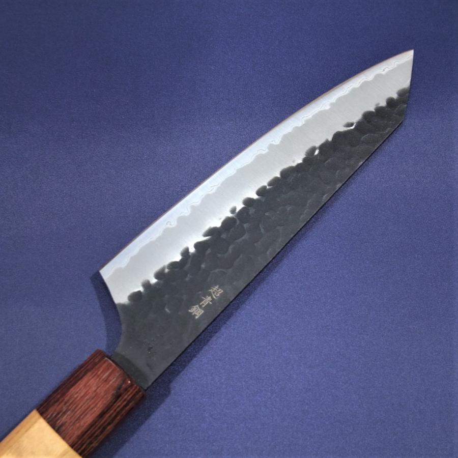 堺孝行 堺孝行 剣型三徳 包丁 160mm 青紙スーパー 黒槌目 堺孝行 堺孝行 剣型三徳 包丁 160mm 青紙スーパー 黒槌目
