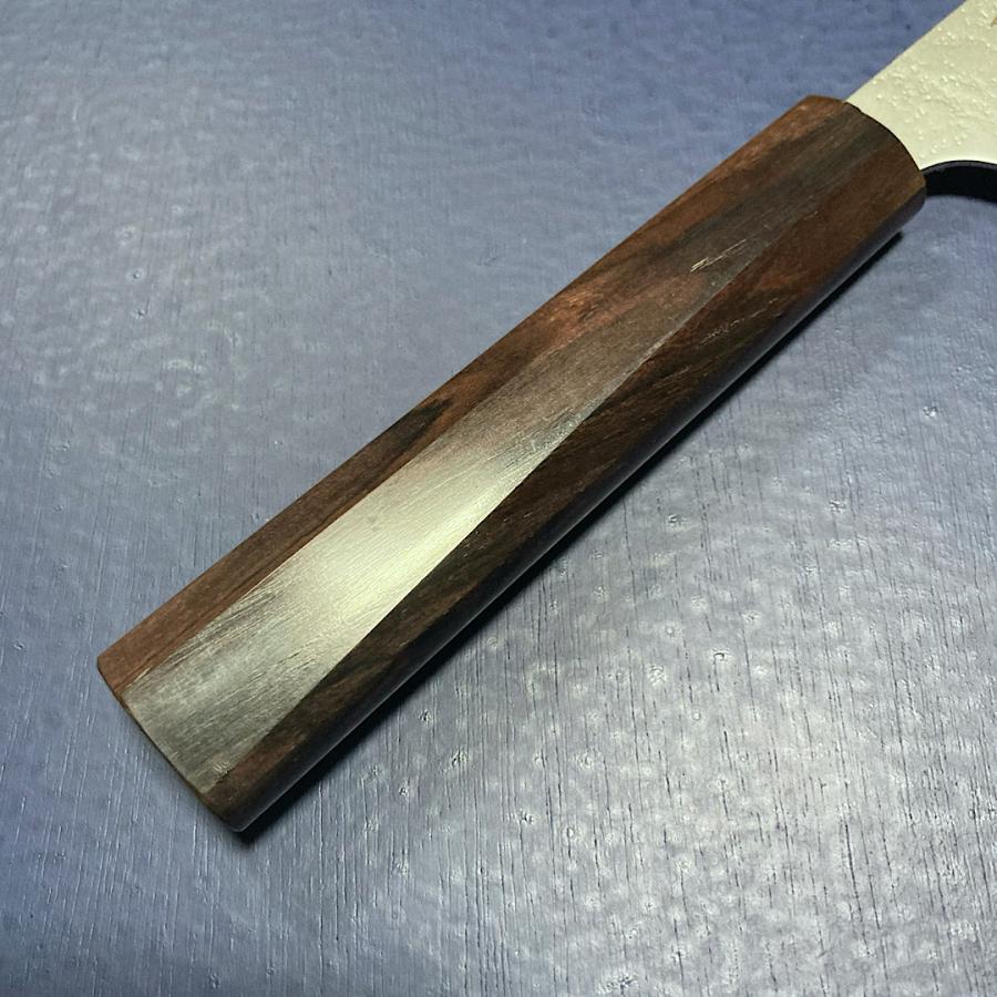 堺 孝行 菜切包丁 VG-10 梨地 160mm 黒檀一体型柄 青木刃物製作所