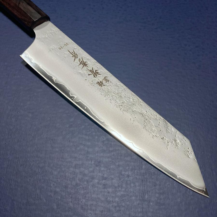 堺孝行 剣型牛刀 包丁 和牛刀 195mm V金10号 梨地仕上げ 黒檀柄 日本製