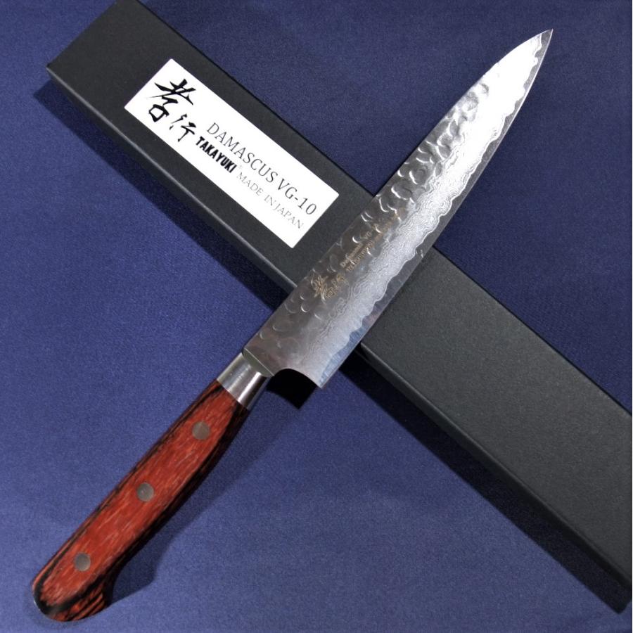 堺孝行 ペティナイフ 33層槌目ダマスカス ミルフィーユ包丁 V金10号