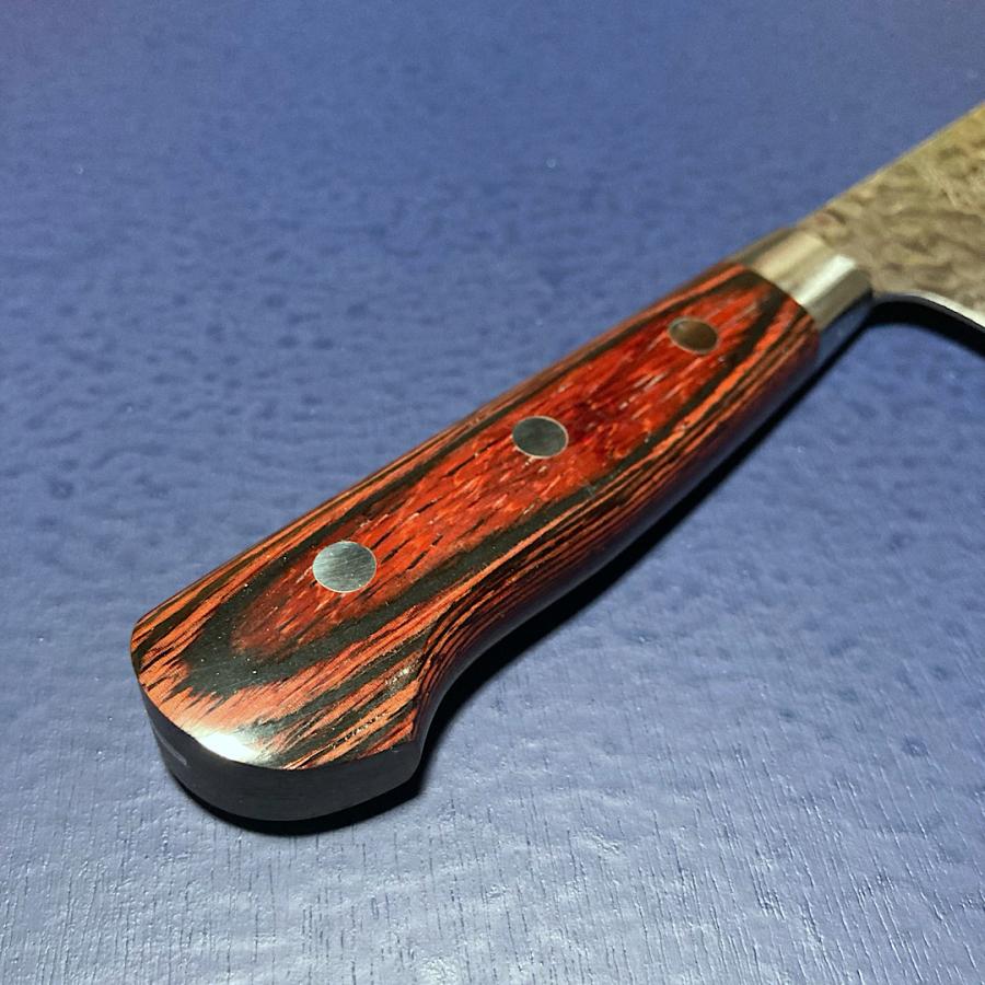 堺孝行 菜切包丁 160mm 33層槌目ダマスカス ミルフィーユ包丁 V金10号