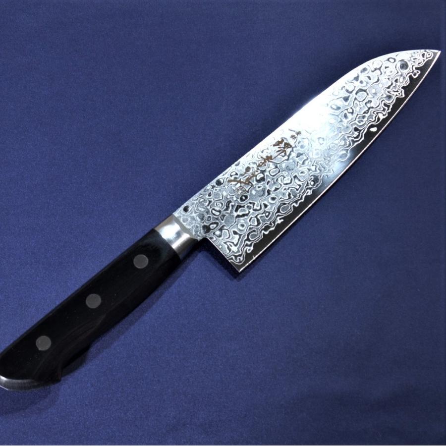 堺孝行 三徳包丁 170mm 45層 ダマスカス ミラー 超硬ステンレス