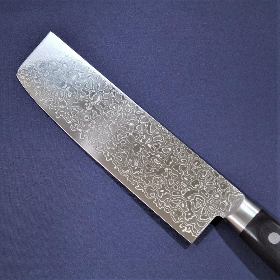 堺孝行 菜切 薄刃包丁 160ｍｍ 45層 ダマスカス ミラー 超硬ステンレス AUS10 日本製 青木刃物製作所の画像