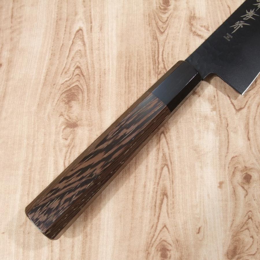 堺孝行 牛刀 包丁 和牛刀 210mm 黒影 V金10号 槌目 フッ素加工 錆び