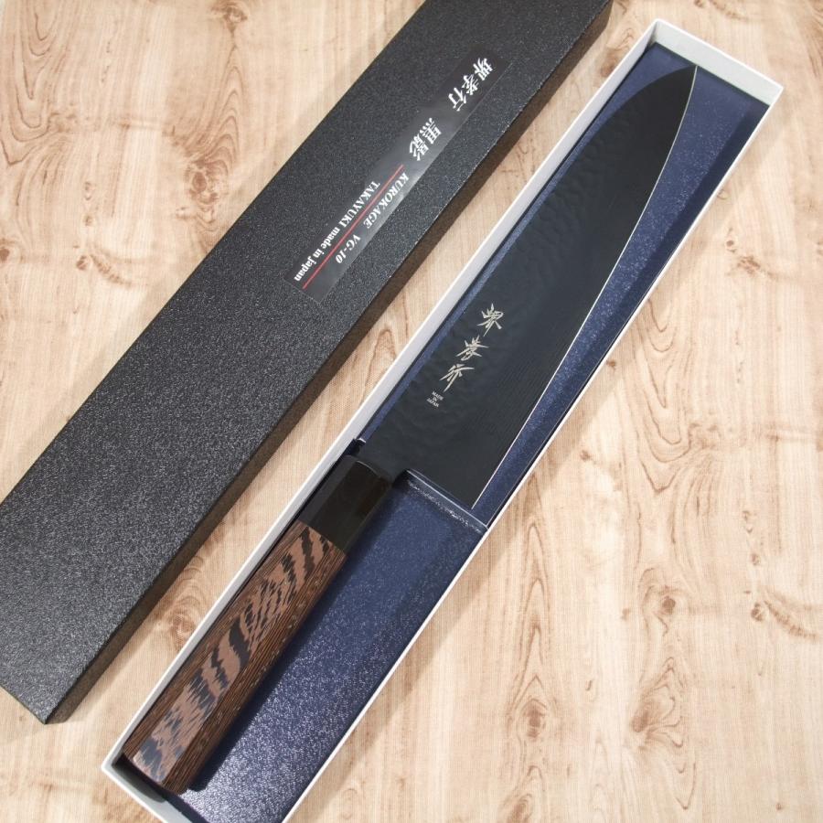 堺孝行 牛刀 包丁 和牛刀 240mm 黒影 V金10号 槌目 フッ素加工 錆び