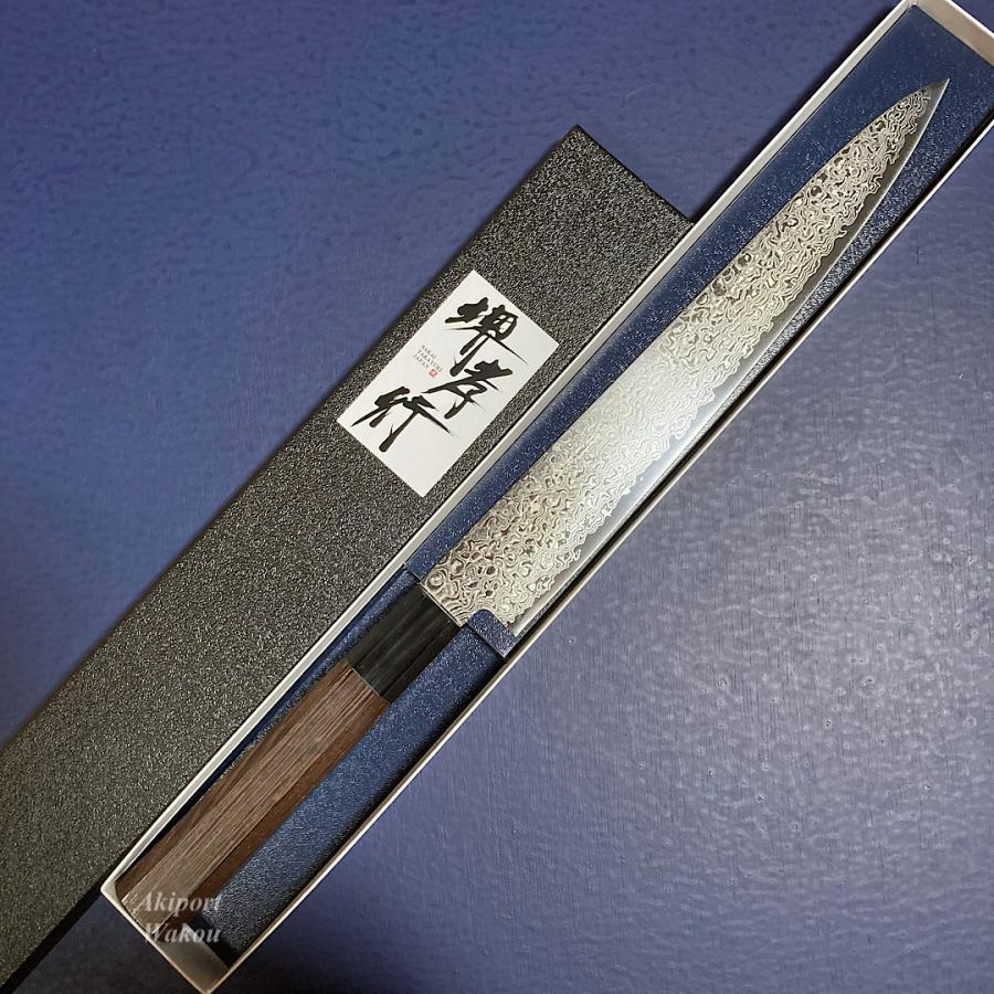堺孝行 筋引 240mm ZA18鋼 69層ダマスカス 錆びにくい 包丁 日本製