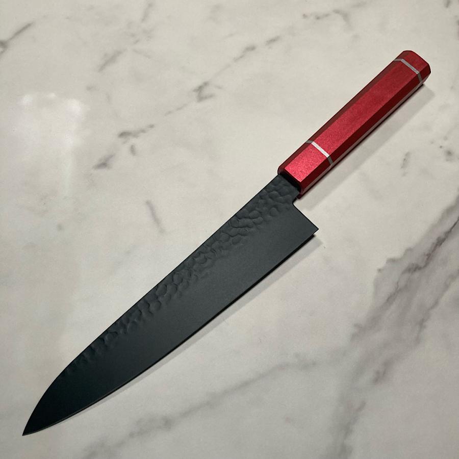 堺孝行 黒影 牛刀 包丁 和牛刀 210mm 皇赤柄 樫漆柄 VG10 V金10号