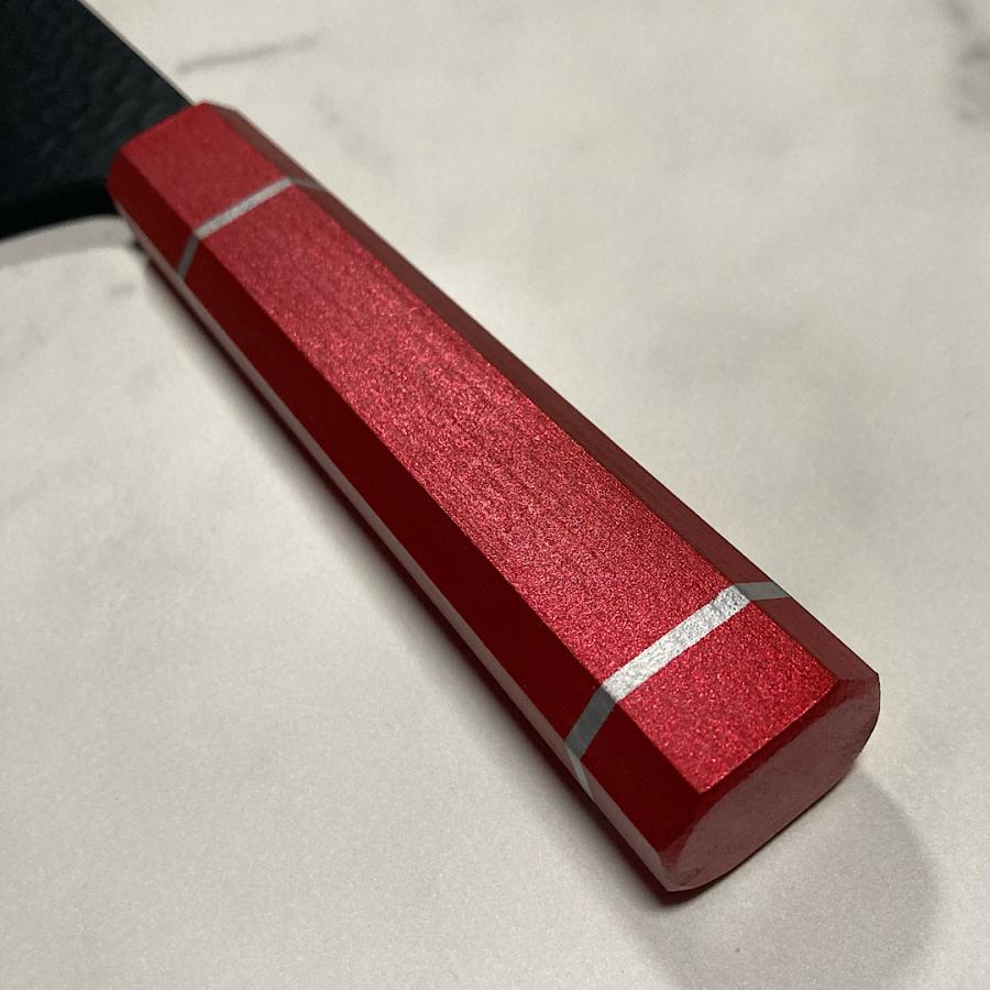堺孝行 黒影 剣型三徳 包丁 和三徳 160mm 皇赤柄 樫漆柄 VG10 V金10号