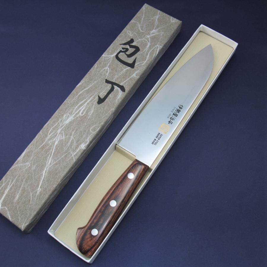 包丁 三徳 万能包丁 伊勢屋 E-5 180mm モリブデン鋼 マホガニー