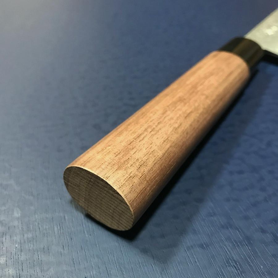 和包丁 文化包丁 切付 青ニ鋼 青紙二号 ダマスカス 磨き仕上げ 165mm