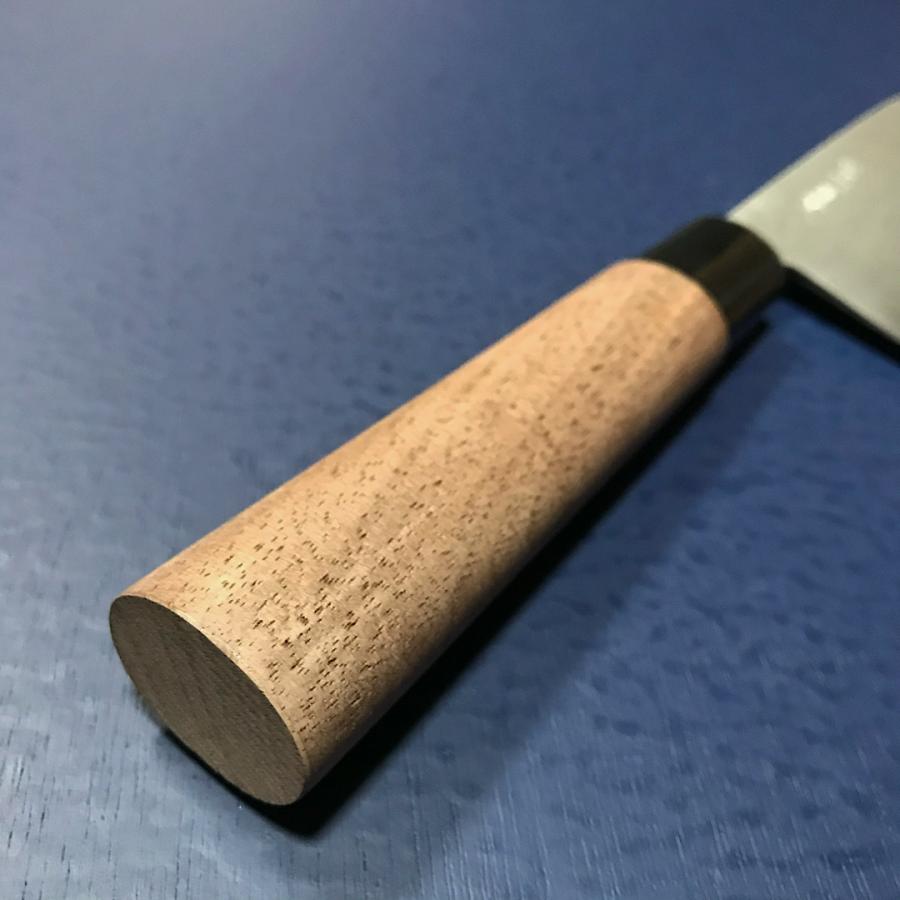 包丁 和三徳 万能包丁 青ニ鋼 青紙二号 ダマスカス 磨き仕上げ 165mm