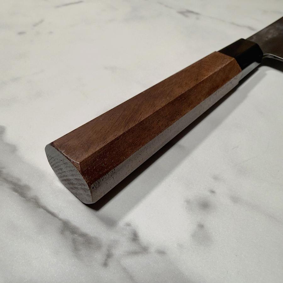 和包丁 文化包丁 切付包丁 180mm 青紙ニ号 青ニ鋼 胡桃八角柄 黒打ち仕上げ 鍛造品 川崎鍛冶屋 : 和煌刃物 - 通販 - Yahoo ...