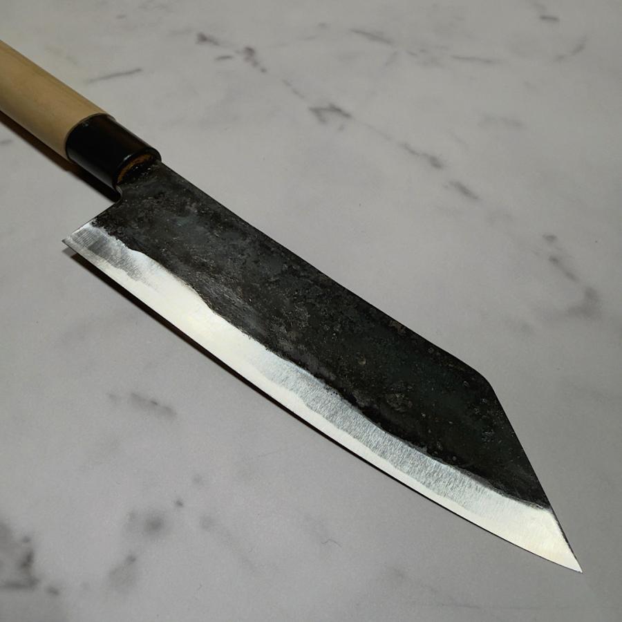 包丁 文化包丁 切付包丁 180mm 白紙一号 白一鋼 黒打ち仕上げ 鍛造品