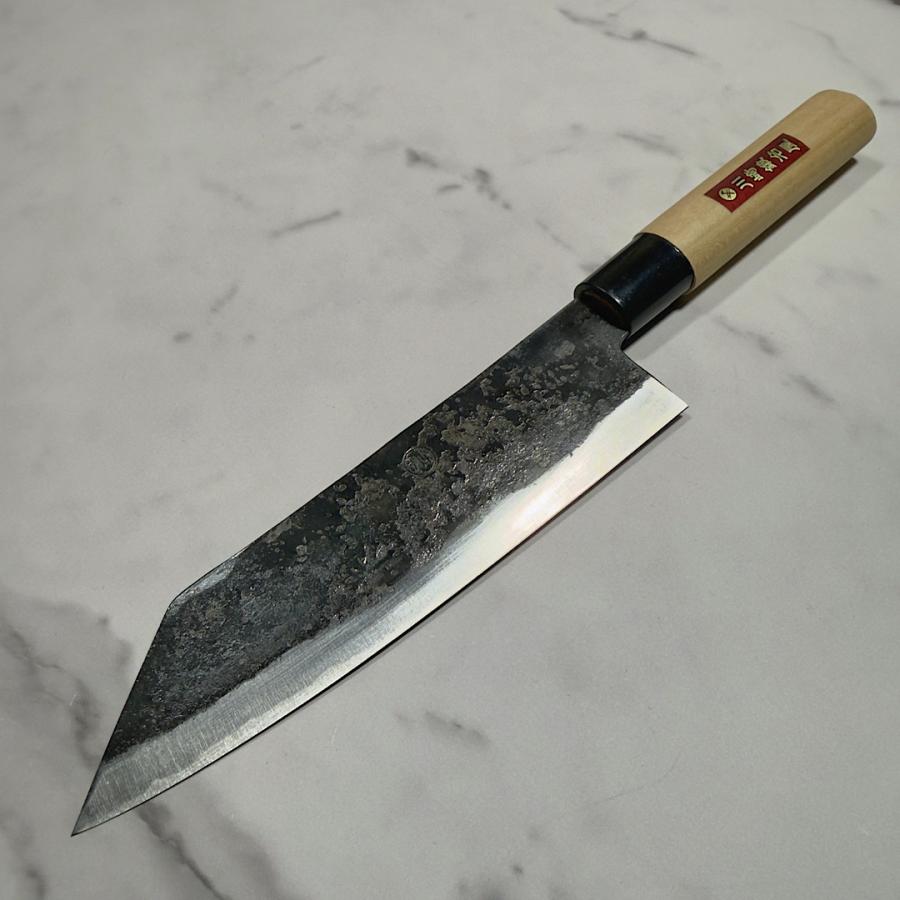 包丁 文化包丁 切付包丁 180mm 白紙一号 白一鋼 黒打ち仕上げ 鍛造品