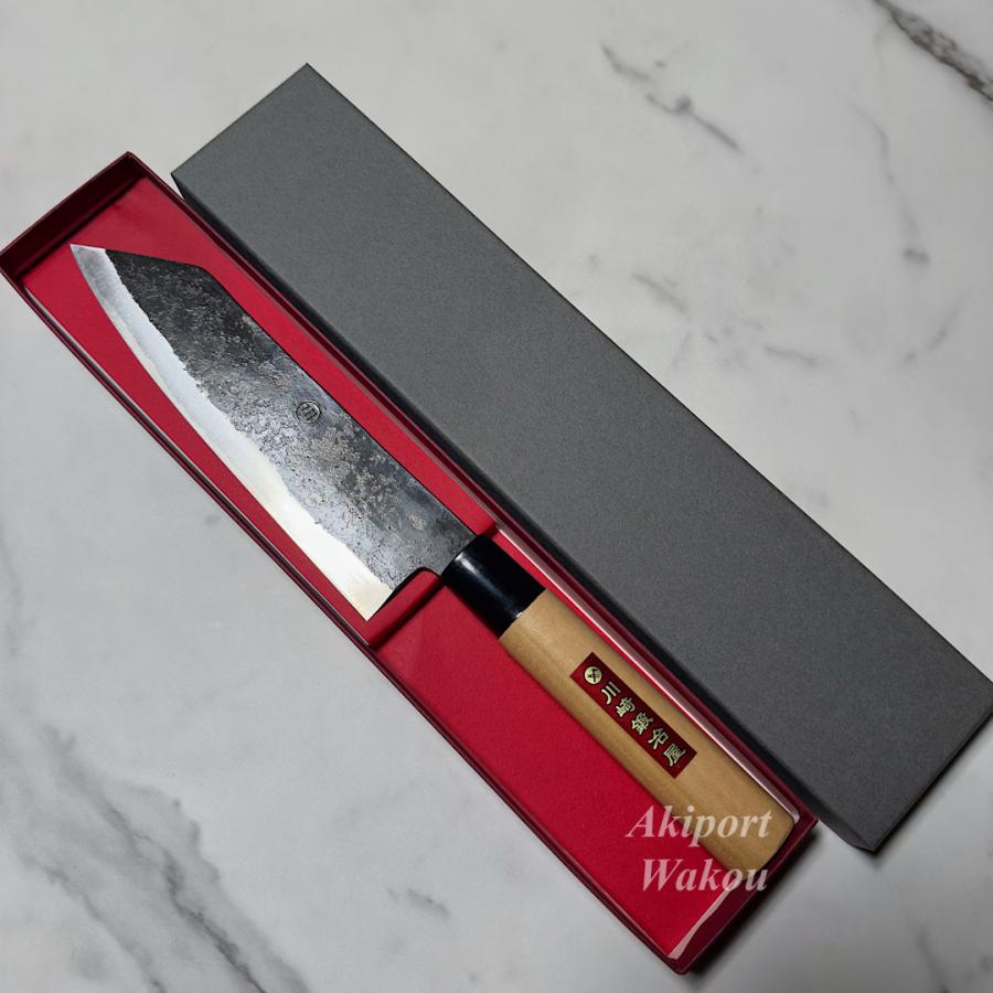 包丁 文化包丁 切付包丁 180mm 白紙一号 白一鋼 黒打ち仕上げ 鍛造品