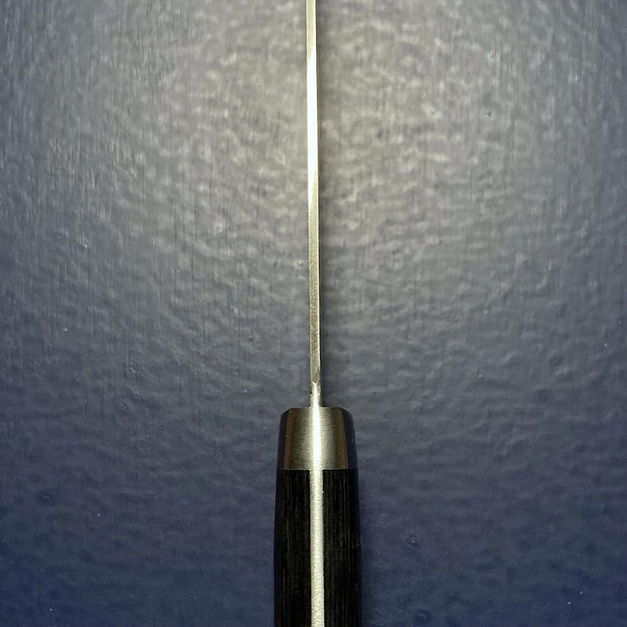 訓平作 三徳 包丁 170mm 刻流 槌目ダマスカス V金10号 紺柄 ギフト