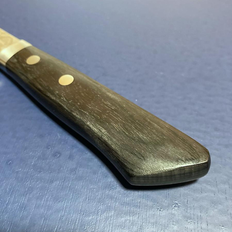 訓平作 菜切 包丁 165mm 彩流 積層ダマスカス V金10号 黒合板