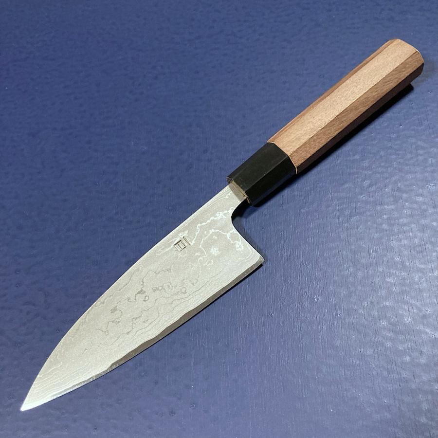司作 忠義鍛造 舟行包丁 120mm 12cm 白紙一号 白一鋼 ダマスカス 本