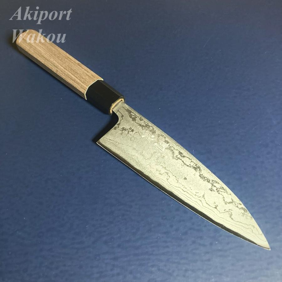 司作 忠義鍛造 舟行包丁 150mm 15cm 白紙一号 白一鋼 ダマスカス 本