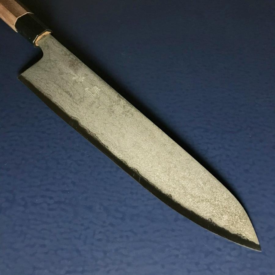 司作 忠義鍛造 牛刀 包丁 240mm 24cm 白紙一号 白一鋼 ダマスカス 両刃
