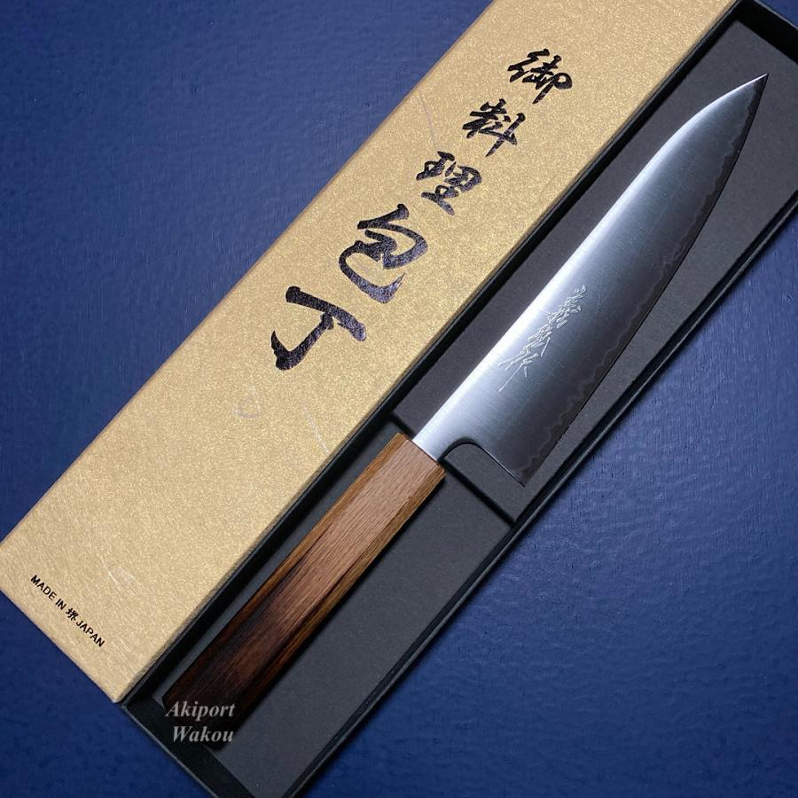 義弘作　包丁　牛刀　和包丁　180mm   青紙スーパー　焼樫柄　山脇刃物製作所　堺打ち刃物｜kitchenwakou｜09