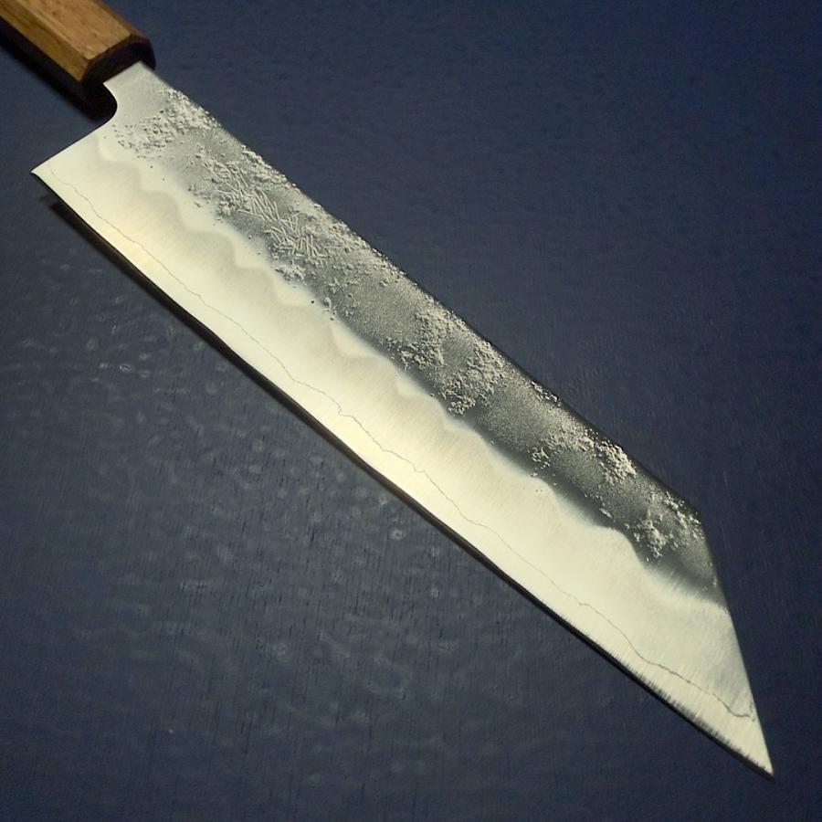 包丁 和牛刀 切付牛刀 210mm 7寸 義弘作 銀三鋼 銀紙三号 梨地仕上げ