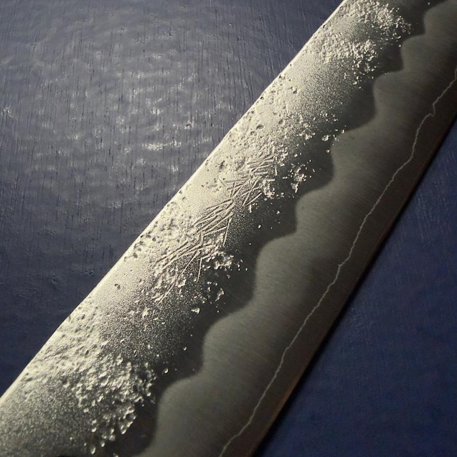 包丁 和牛刀 切付牛刀 210mm 7寸 義弘作 銀三鋼 銀紙三号 梨地仕上げ