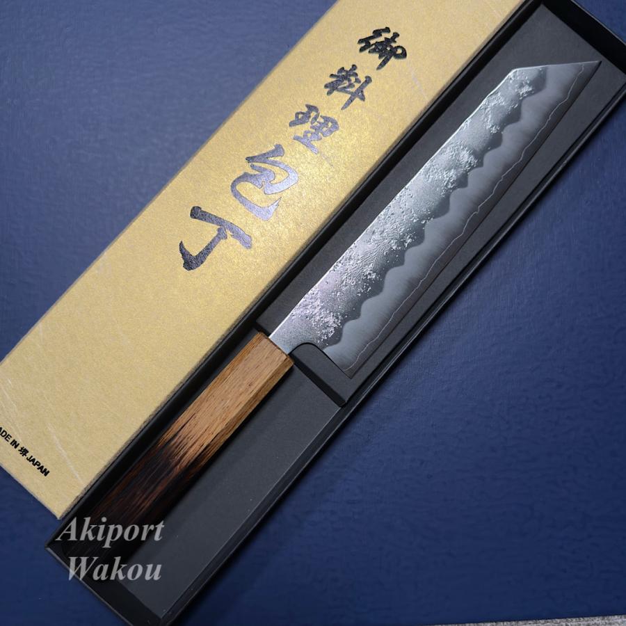 包丁 和牛刀 切付牛刀 210mm 7寸 義弘作 銀三鋼 銀紙三号 梨地仕上げ