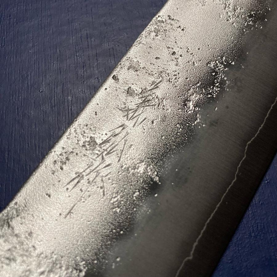 包丁 菜切包丁 165mm 義弘作 銀三鋼 銀紙三号 梨地仕上げ 樫漆柄