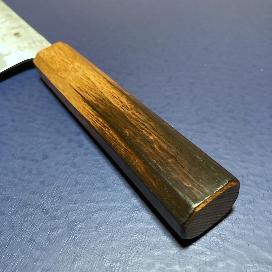 包丁 菜切包丁 165mm 義弘作 銀三鋼 銀紙三号 梨地仕上げ 樫漆柄