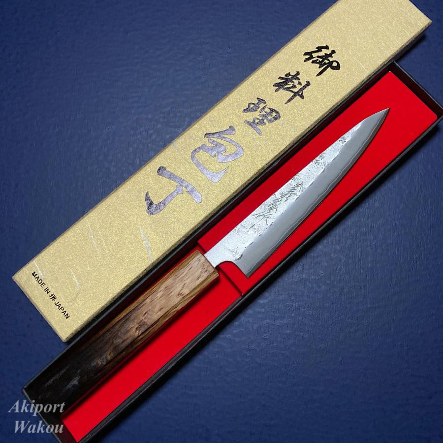 包丁 ペティナイフ 果物包丁 135mm 義弘作 銀三鋼 銀紙三号 梨地 包丁 ペティナイフ 果物包丁 135mm 義弘作 銀三鋼 銀紙三号 梨地
