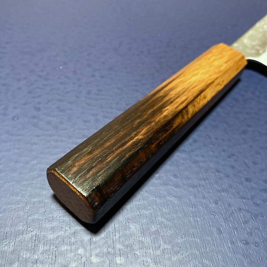 包丁 筋引 240mm 義弘作 銀三鋼 銀紙三号 梨地仕上げ 樫漆柄 山脇刃物