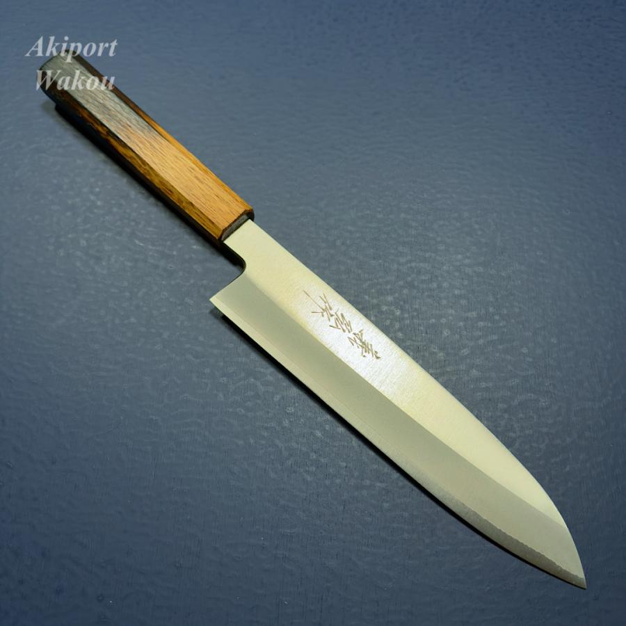 義弘作 牛刀 和牛刀 包丁 200mm HAP40 粉末ハイス鋼 樫漆柄 堺打ち刃物