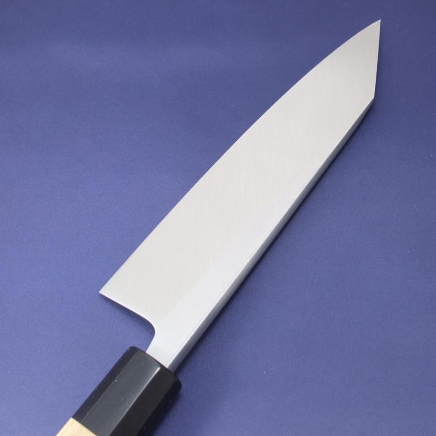 義弘作 切付出刃 包丁 白ニ鋼 上作 180mm 朴八角柄 水牛口輪柄 義弘作 切付出刃 包丁 白ニ鋼 上作 180mm 朴八角柄 水牛口輪柄