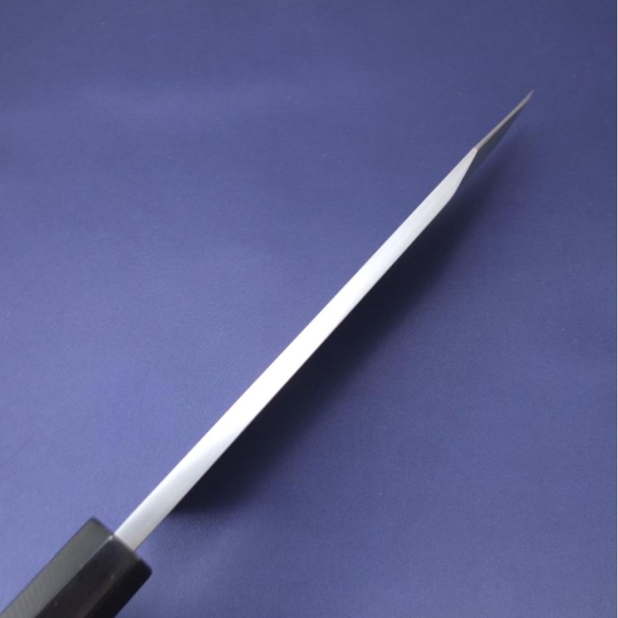 義弘作　和牛刀 本黒　包丁　7寸　白二鋼　山脇刃物製作所　紫檀水牛八角柄 楽天市場】包丁 牛刀 240mm 郷右馬允義弘 青紙スーパー 紫檀八角柄