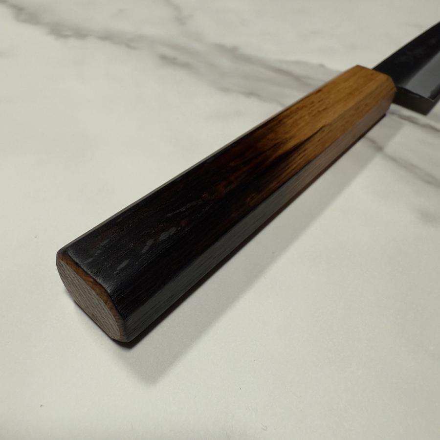 郷右馬允義弘 ペティナイフ 果物ナイフ 150mm 白紙2号 黒打ち仕上げ 樫