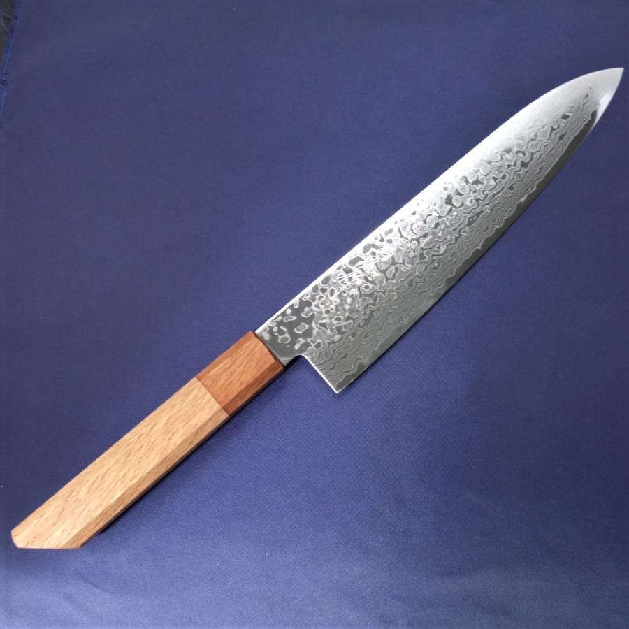 包丁 牛刀 和牛刀 210mm 7寸 義弘作 ZA18鋼 69層ダマスカス 樫 包丁 牛刀 和牛刀 210mm 7寸 義弘作 ZA18鋼 69層ダマスカス 樫