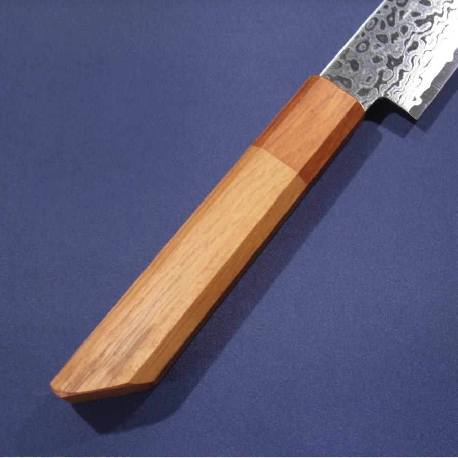 包丁 筋引 包丁 240mm 8寸 義弘作 ZA18鋼 69層ダマスカス 樫