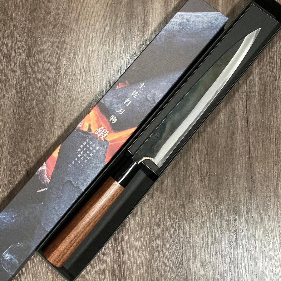ZAKURI 刺身包丁 柳刃 210mm 21cm 青紙一号 青一鋼 両刃 黒打仕上げ