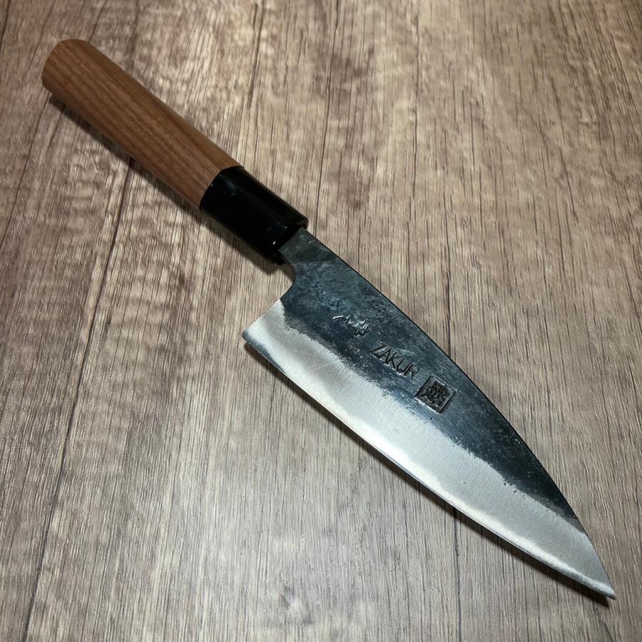 ZAKURI 小包丁 120mm 青紙ニ号 青ニ鋼 両刃 黒打仕上げ 土佐打 ZAKURI 小包丁 120mm 青紙ニ号 青ニ鋼 両刃 黒打仕上げ 土佐打